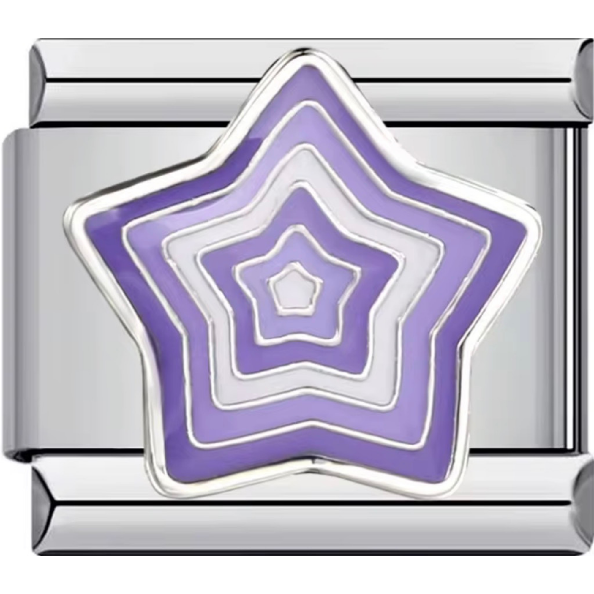 Purple Tri-Toned Star Charm