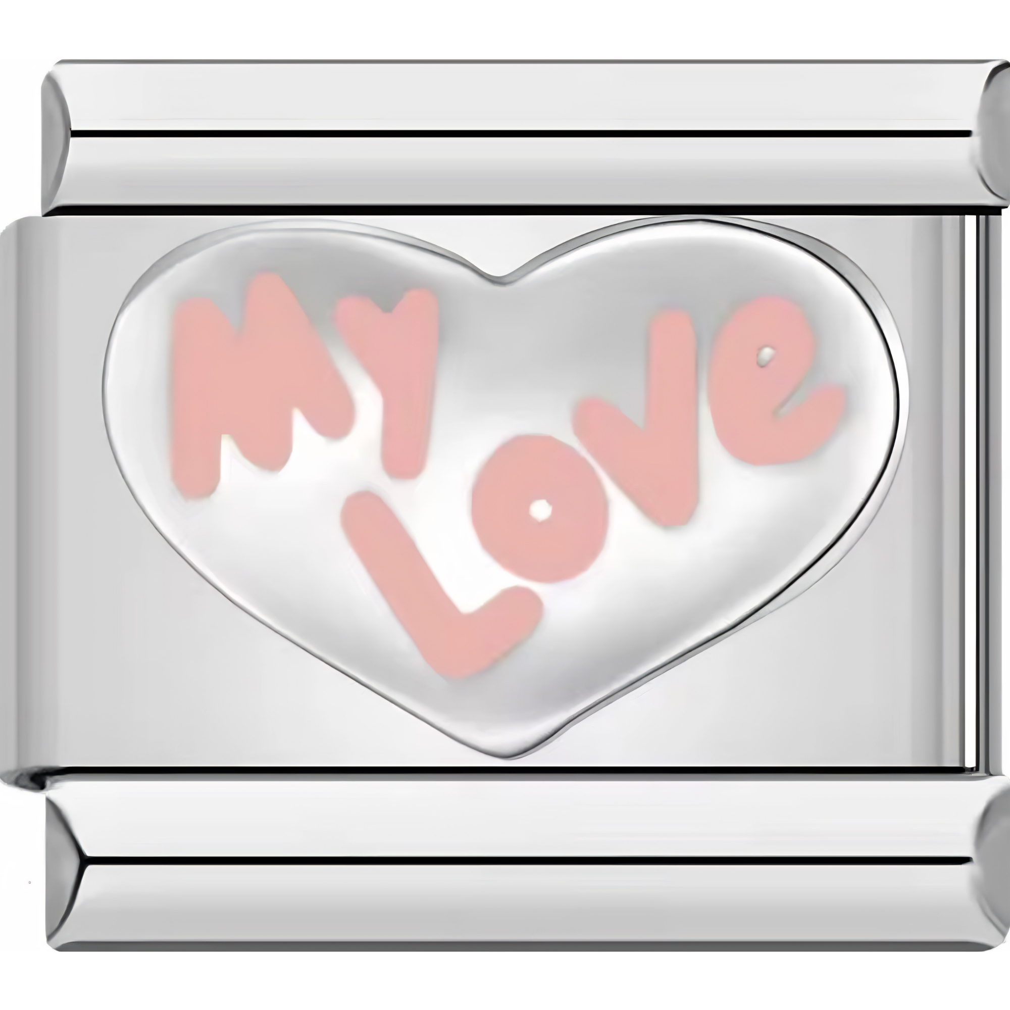 Pink "My Love" Charm