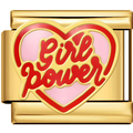 Red/Pink Girl Power Charm