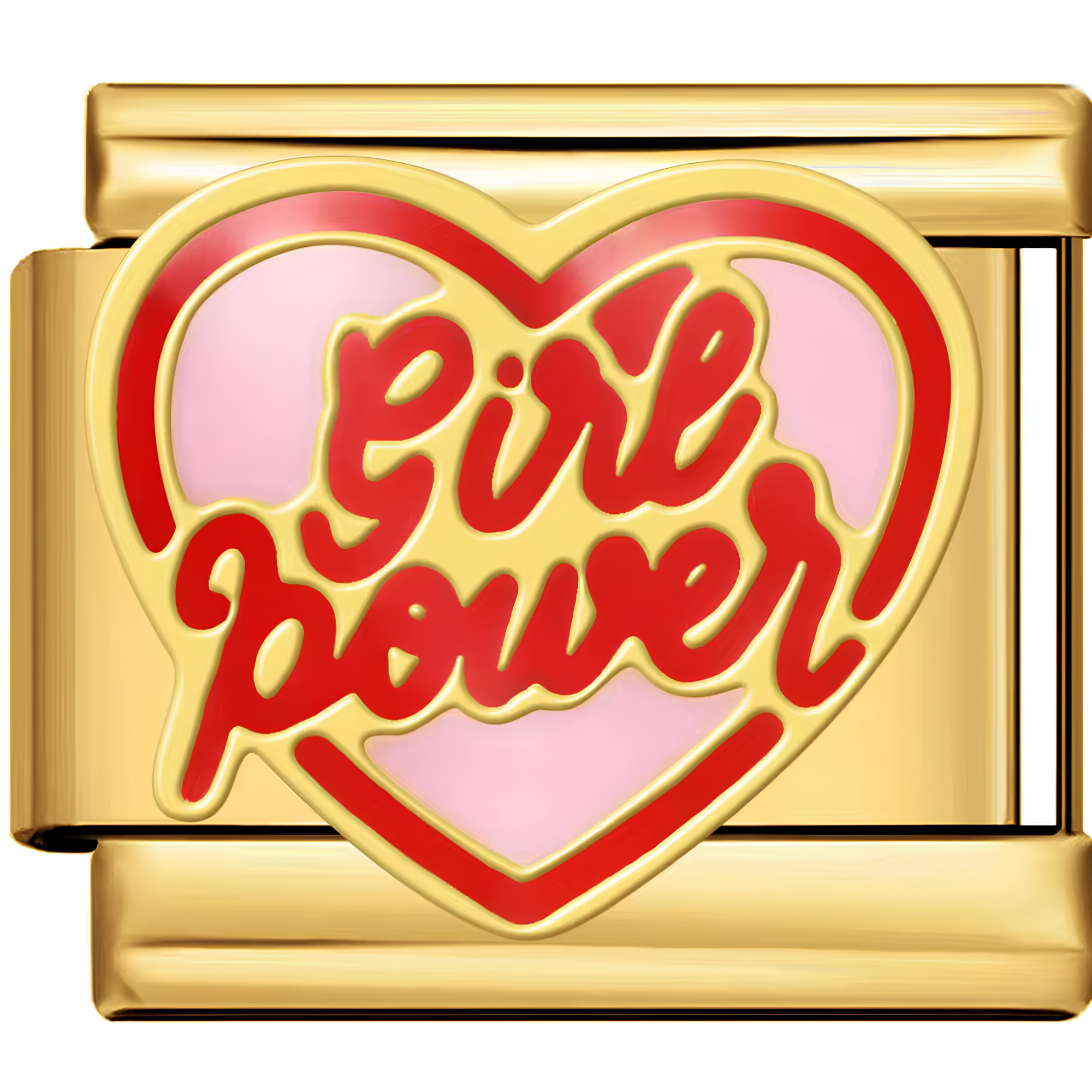Red/Pink Girl Power Charm