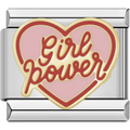 Red/Pink Girl Power Charm