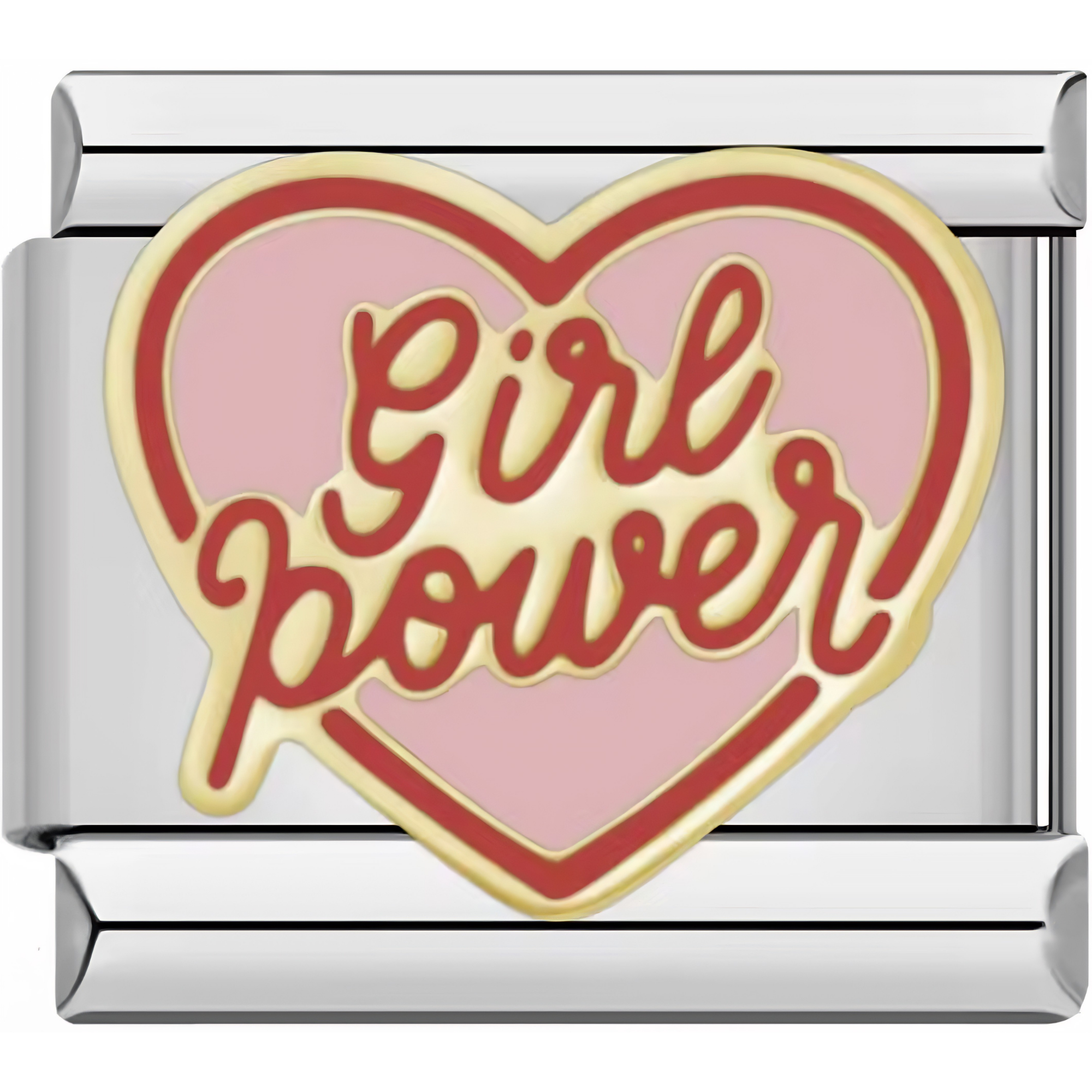 Red/Pink Girl Power Charm