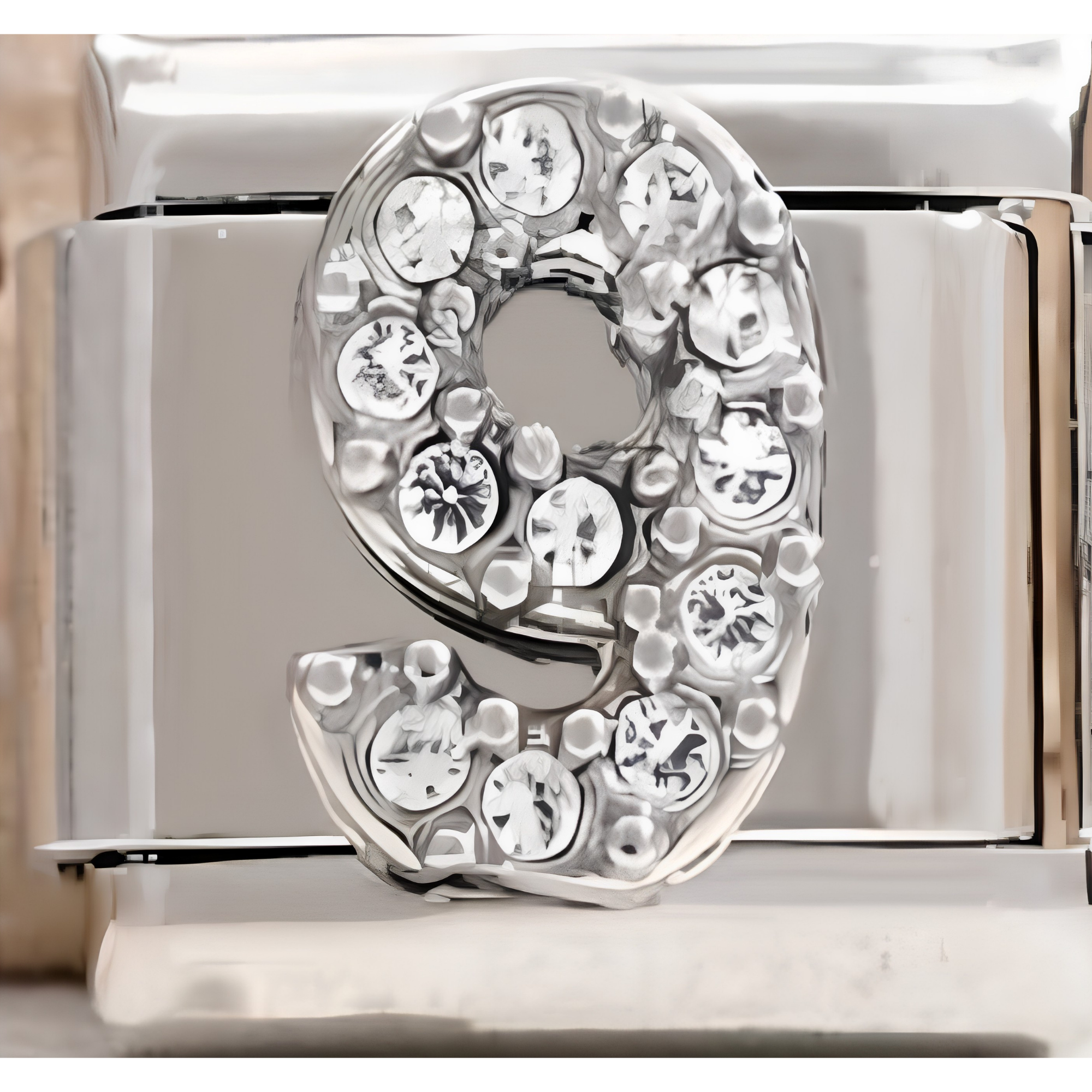 Sparkly Number Charms