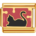 Lazy Black Cat Charm
