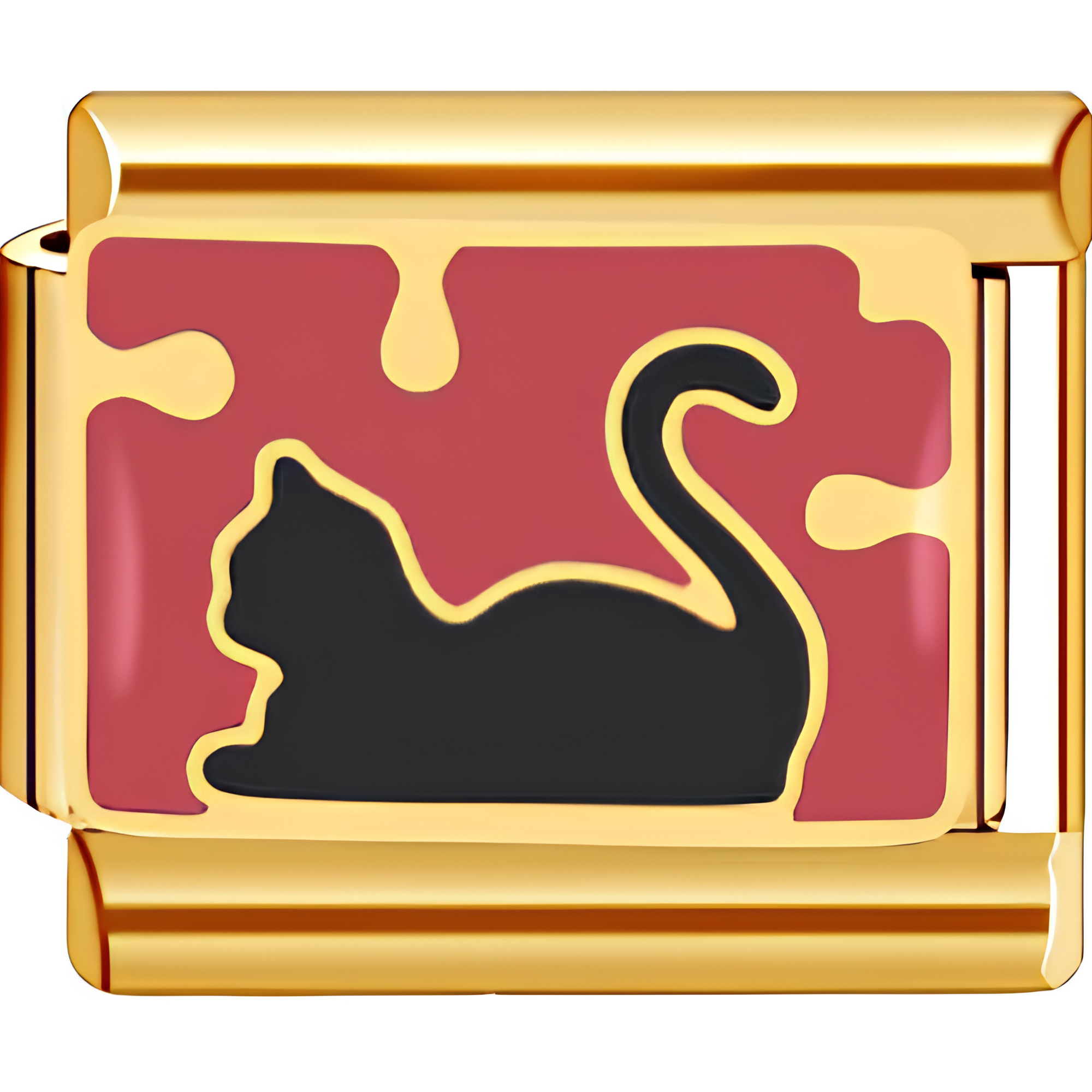 Lazy Black Cat Charm