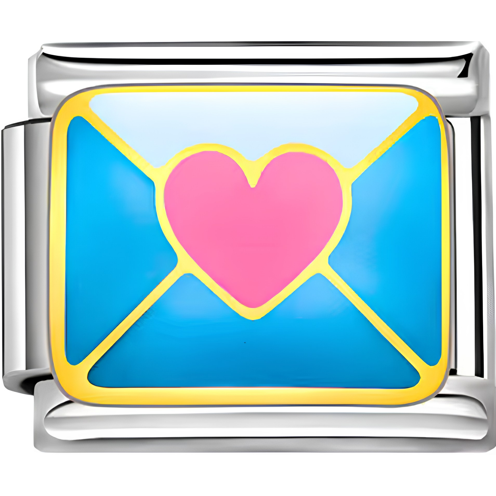 Blue Heart Envelope Charm