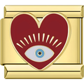 Red Heart Eye Charm