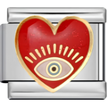 Red Heart Eye Charm