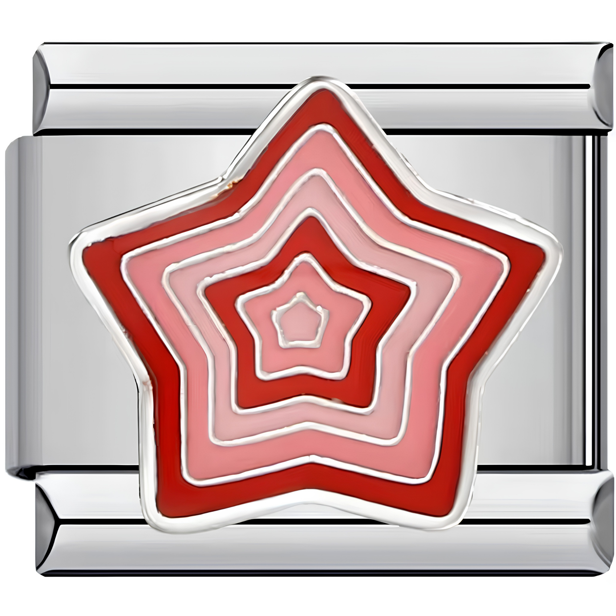 Tri-Tone Red Star Charm