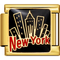 Black & Red "New York" Charm