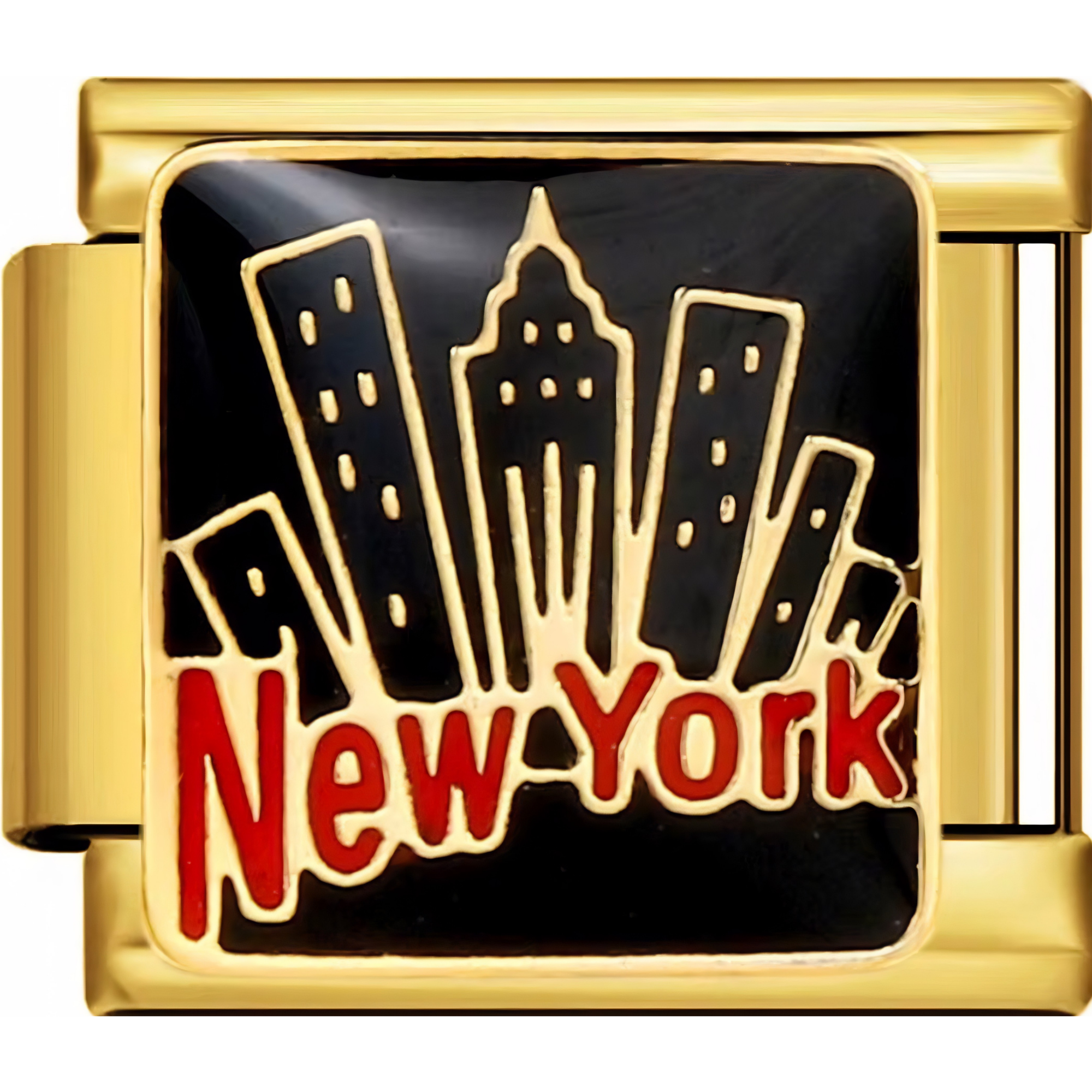 Black & Red "New York" Charm