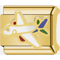 White Airplane Charm