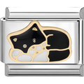 Sleepy Black Cat Charm