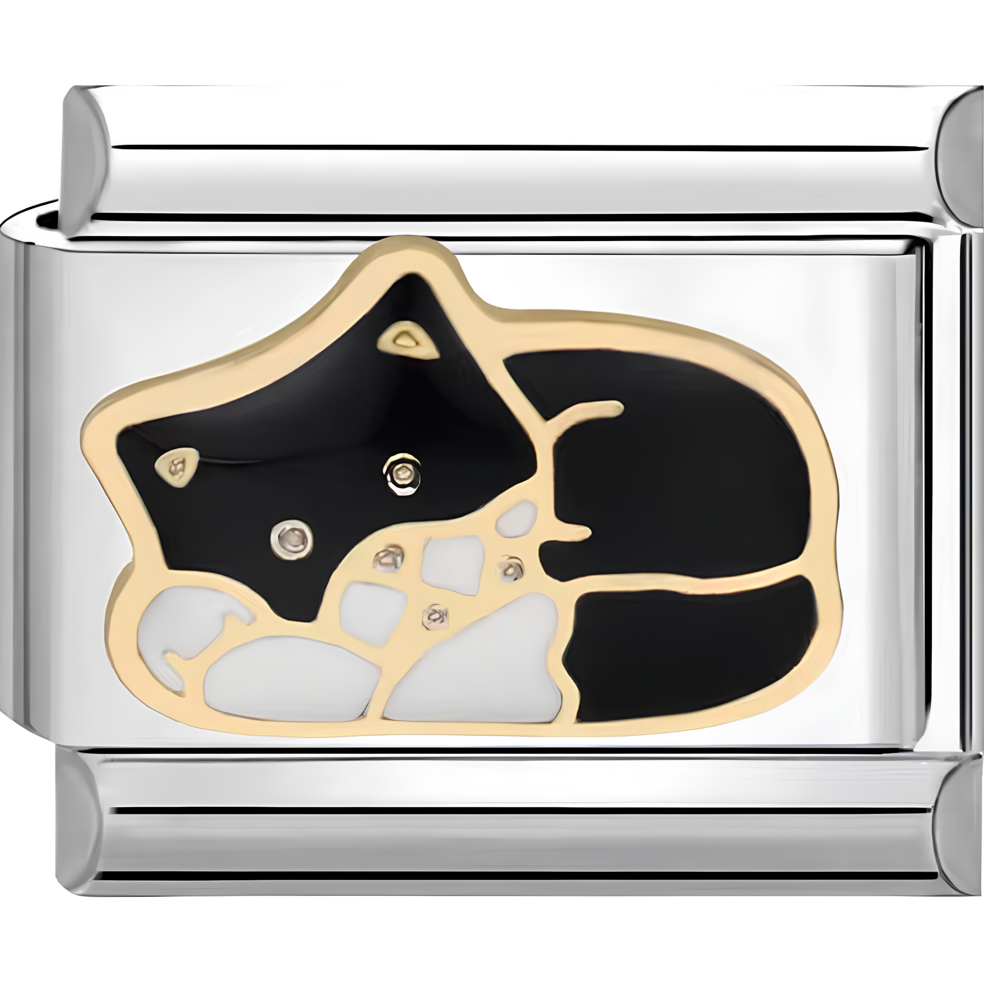 Sleepy Black Cat Charm