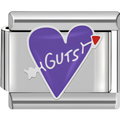 Purple Heart "Guts" Charm