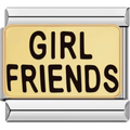 "Girl Friends" Mixed Metal Charm