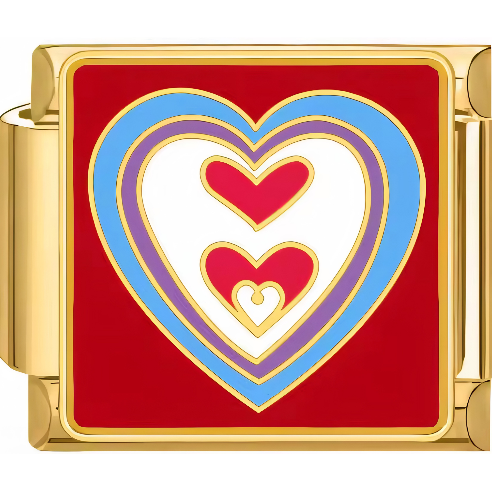 Red Double Heart Charms