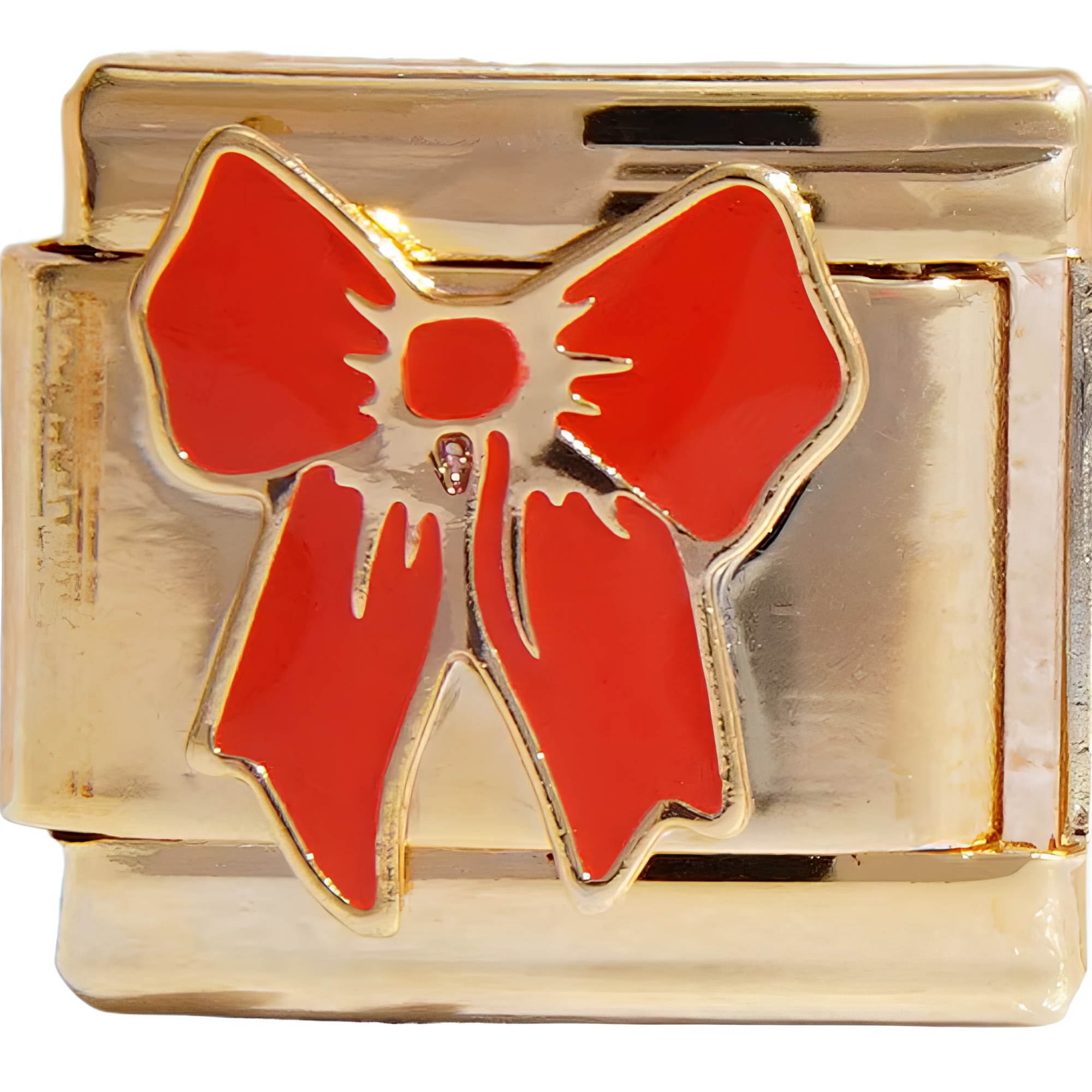 Red Ribbon Bow Italian Charm