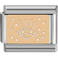 Mixed Metal UFO Charm