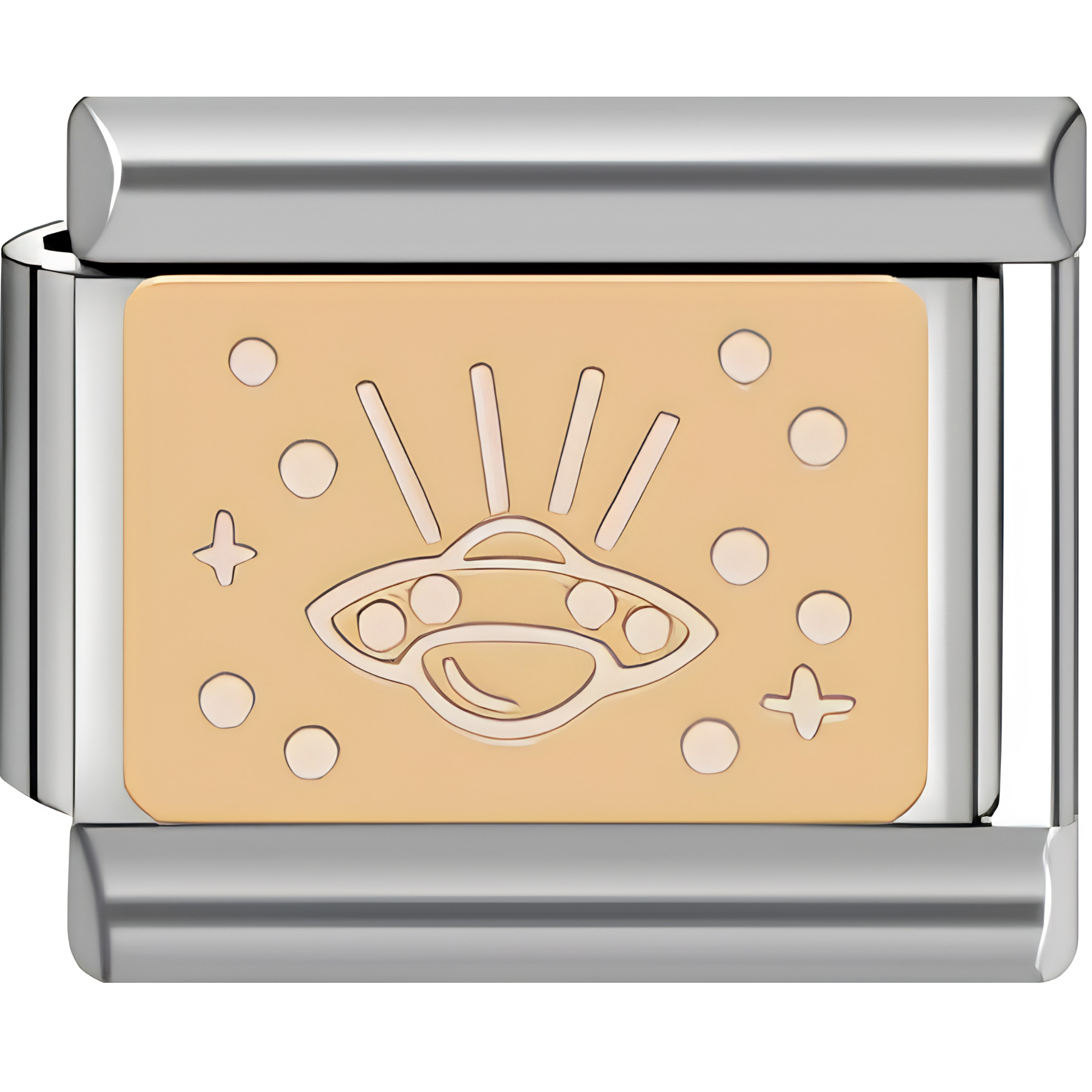 Mixed Metal UFO Charm