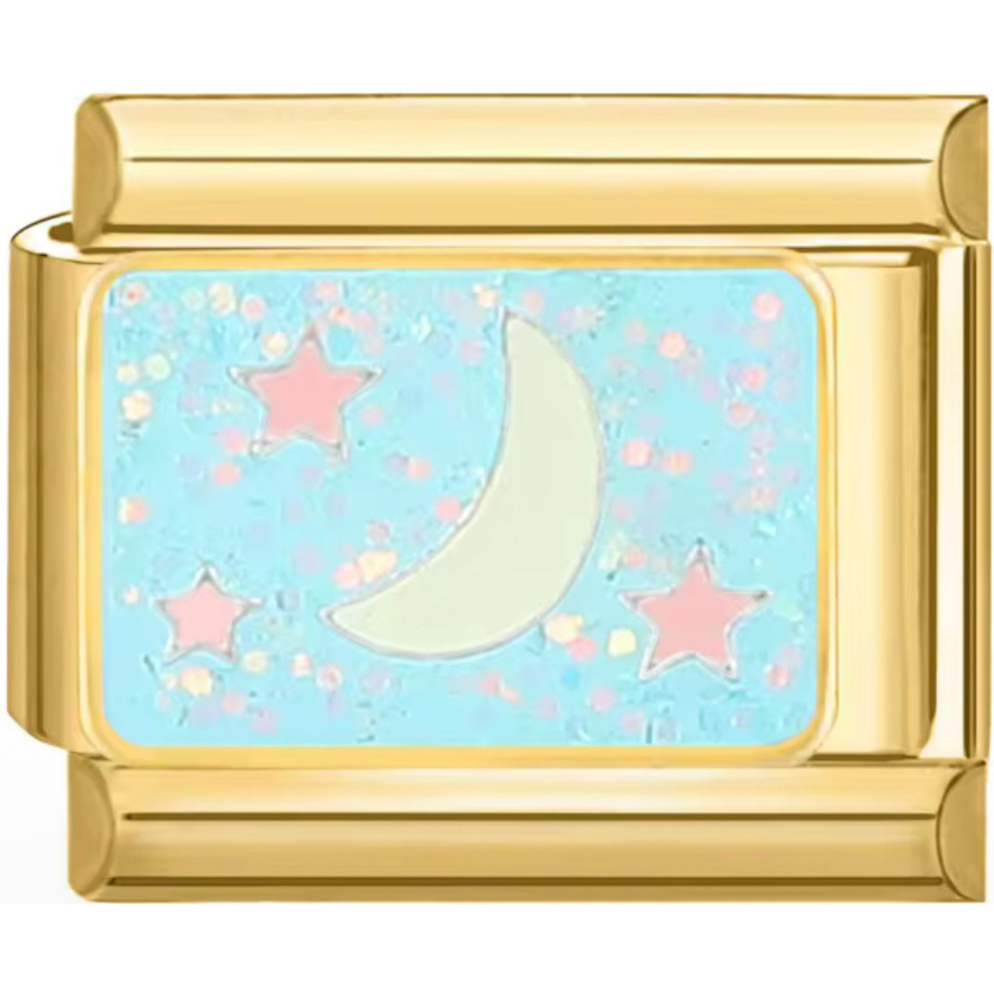Light Blue Moon & Stars Charm