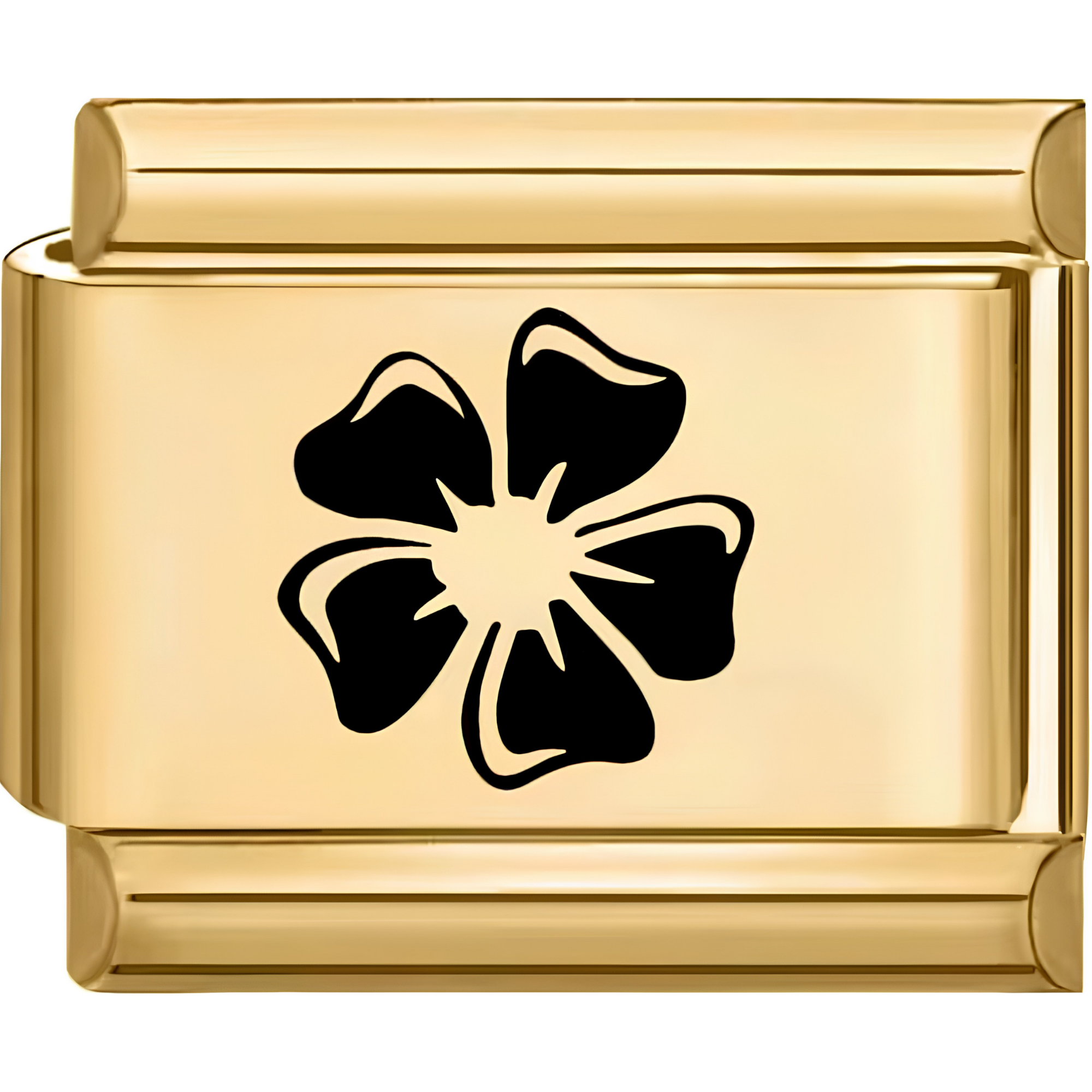 Simple Black Flower Charm