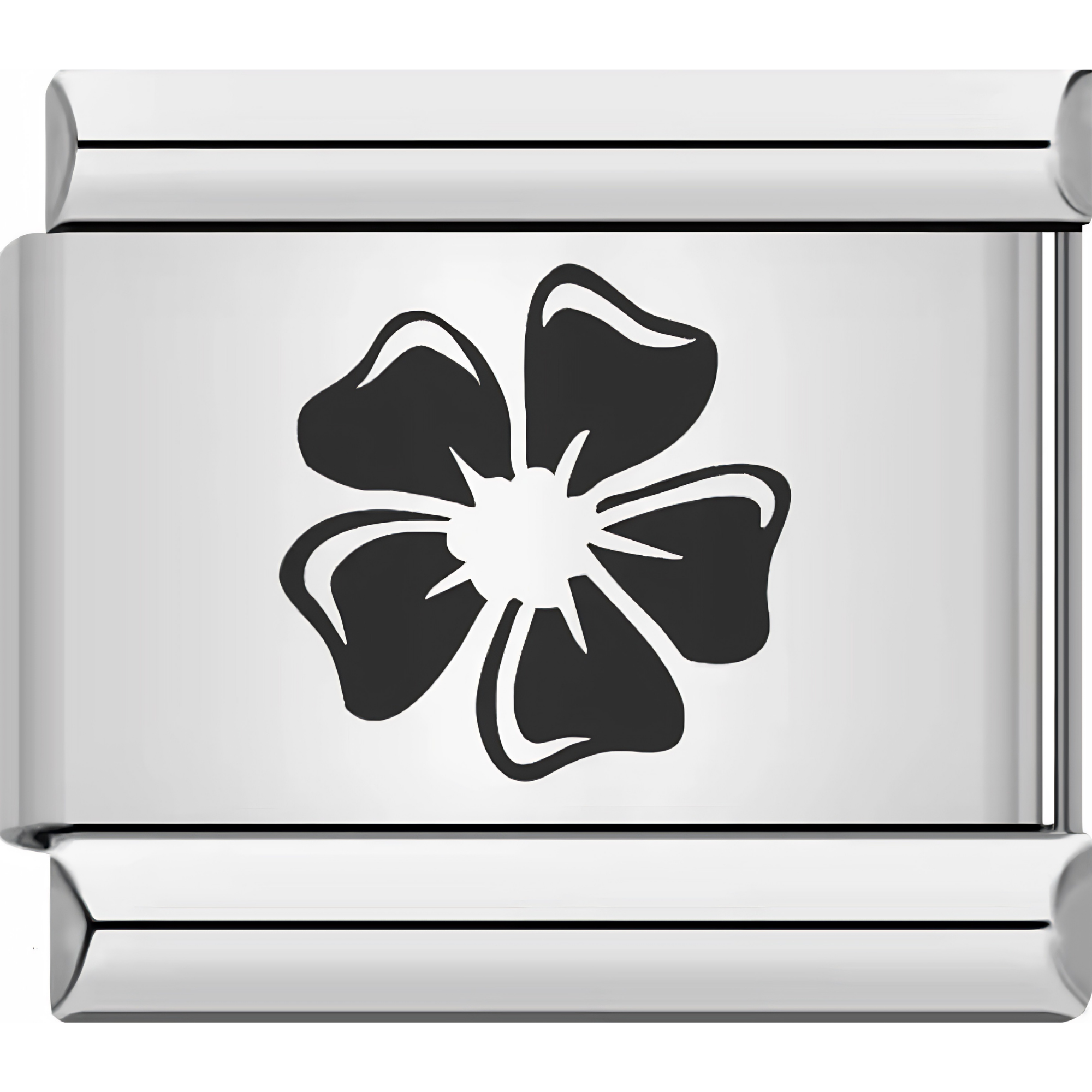 Simple Black Flower Charm
