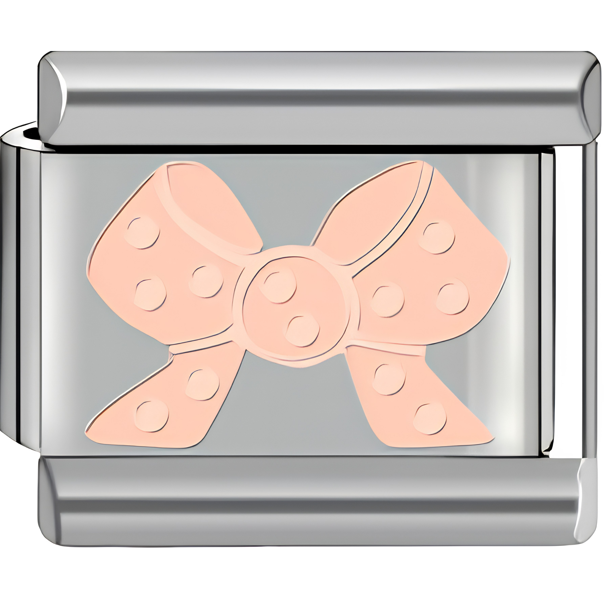 Mixed Metal Rose Gold Bow Charm