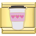 Pink Heart Latte Charm