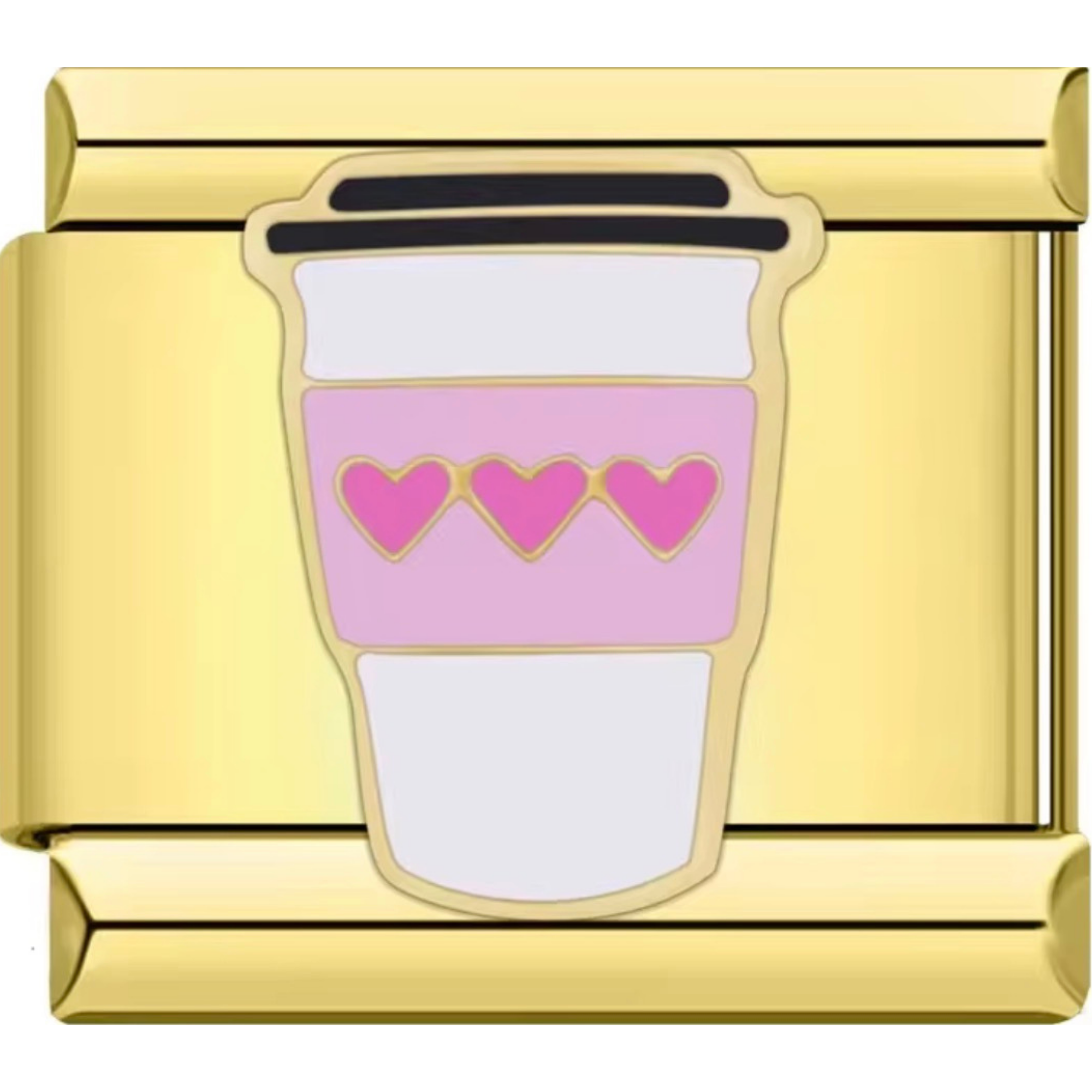Pink Heart Latte Charm