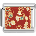 Red Floral Pattern Charm