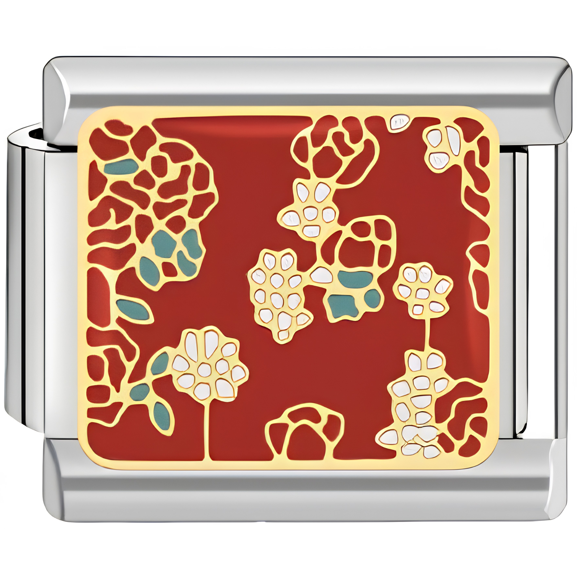 Red Floral Pattern Charm