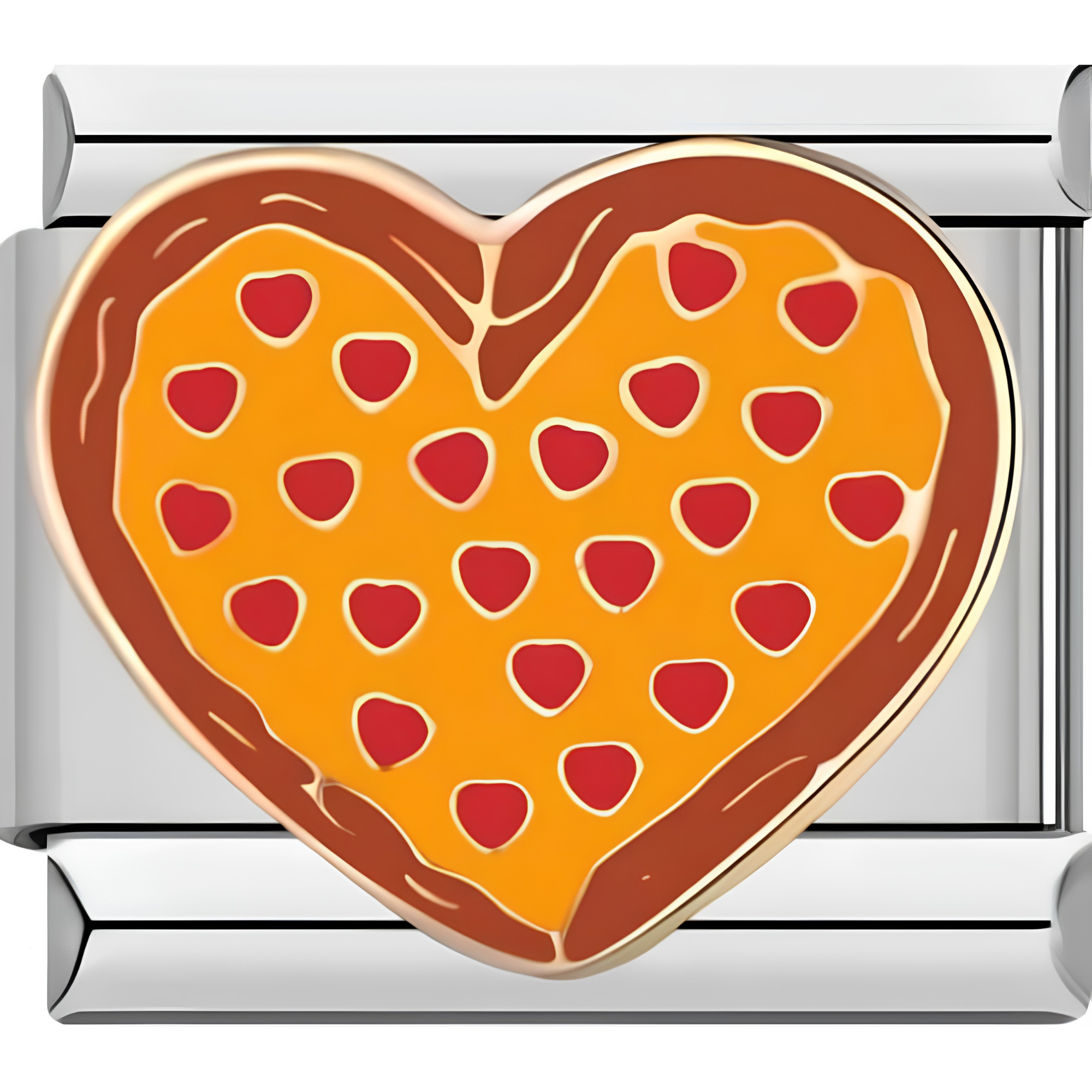 Pizza Heart Charm