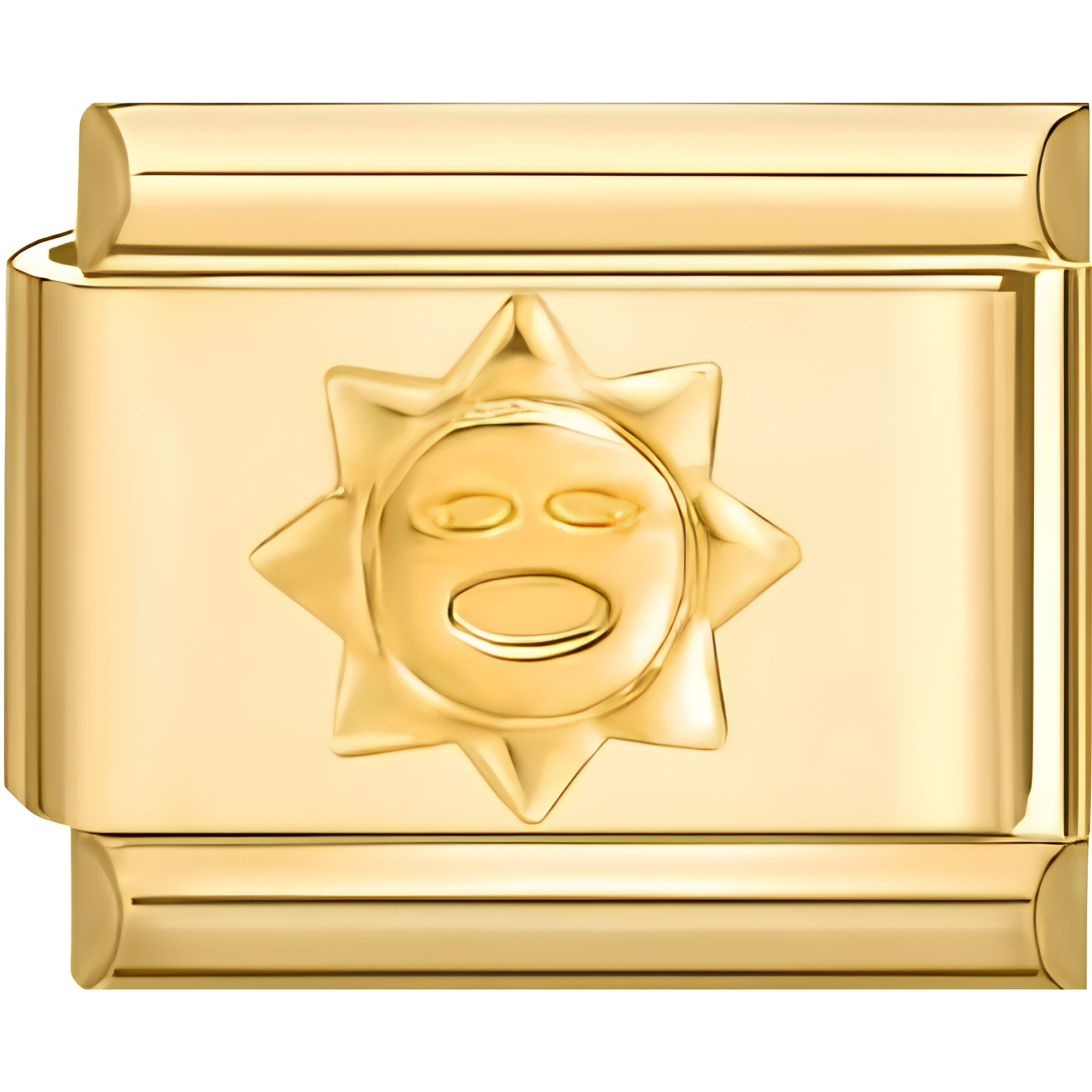 Gold Happy Sun Charm