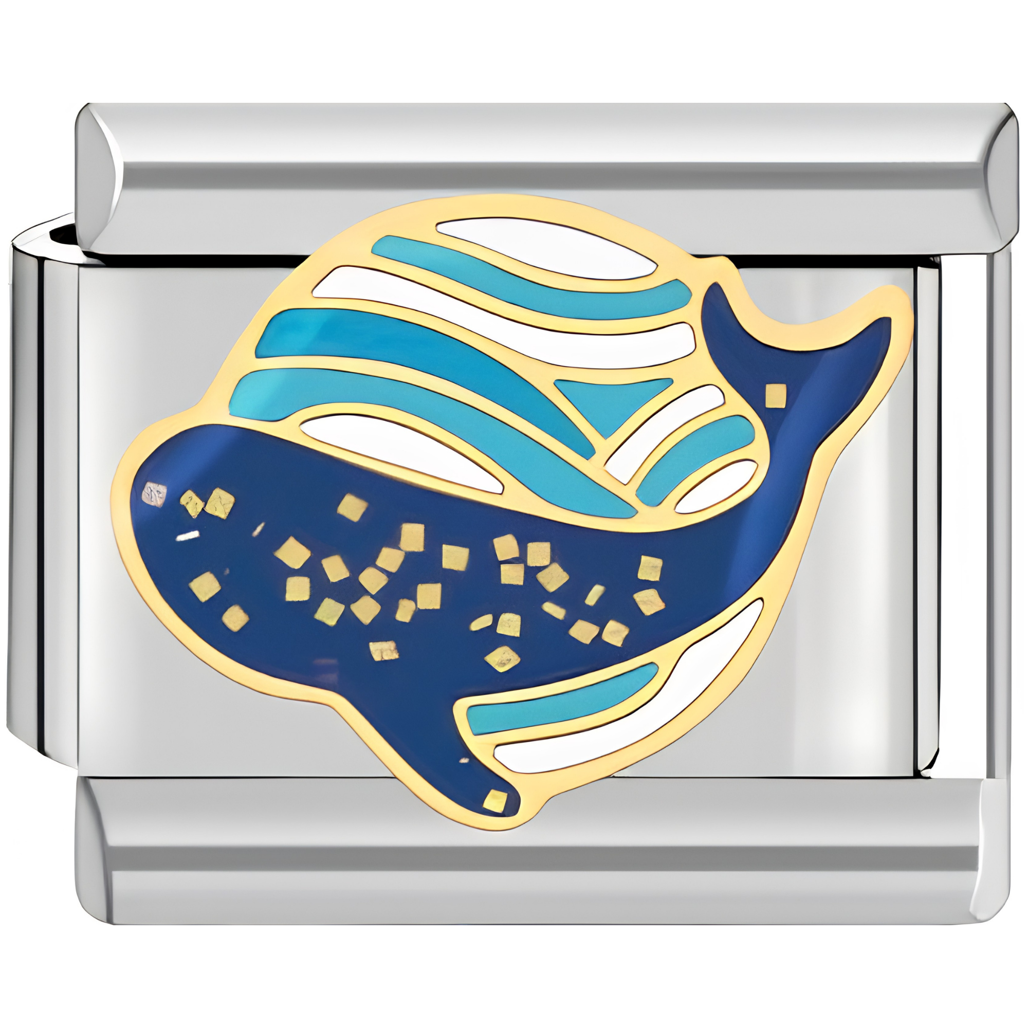 Blue Sparkle Whale Charm
