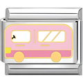 Pink School Bus Charm