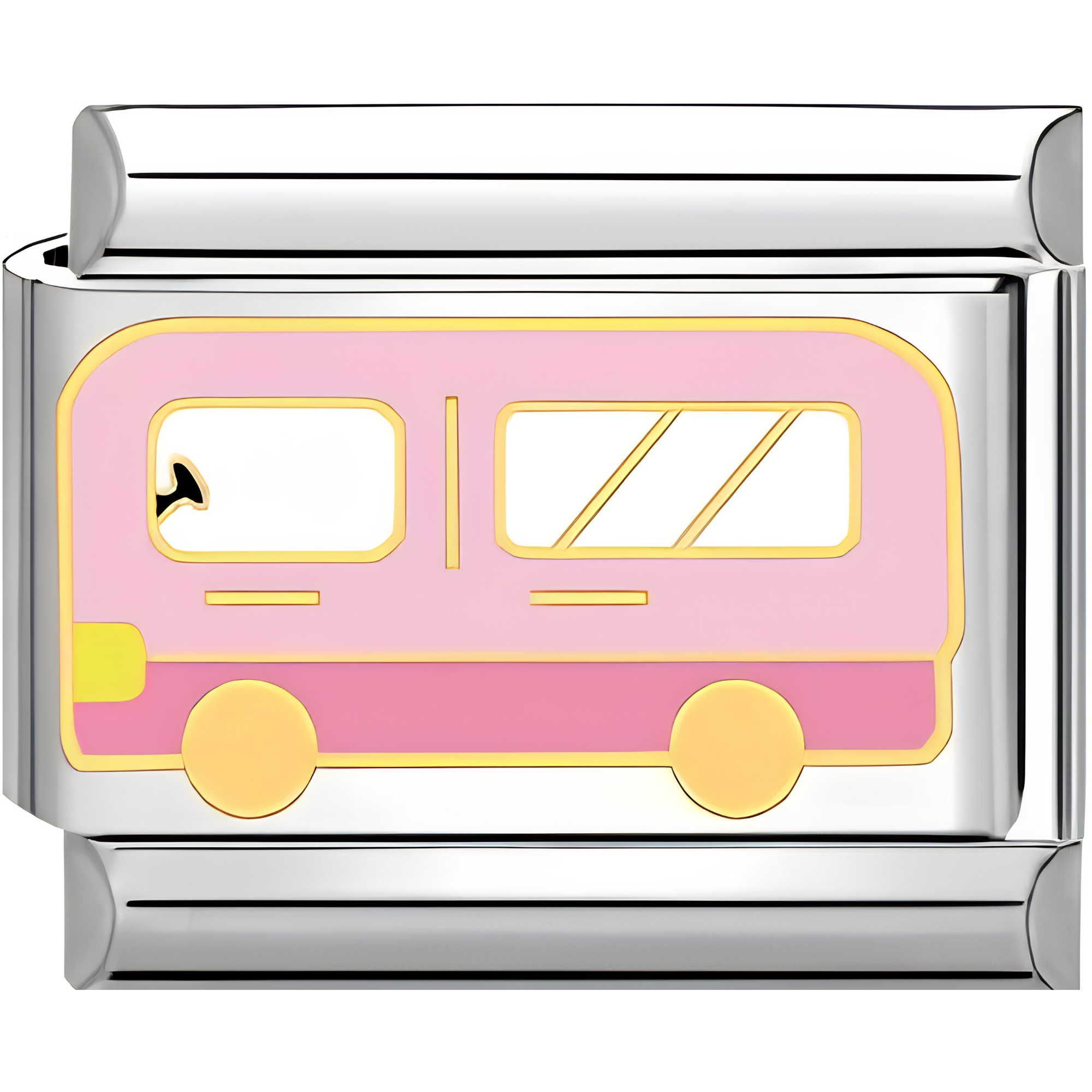 Pink School Bus Charm