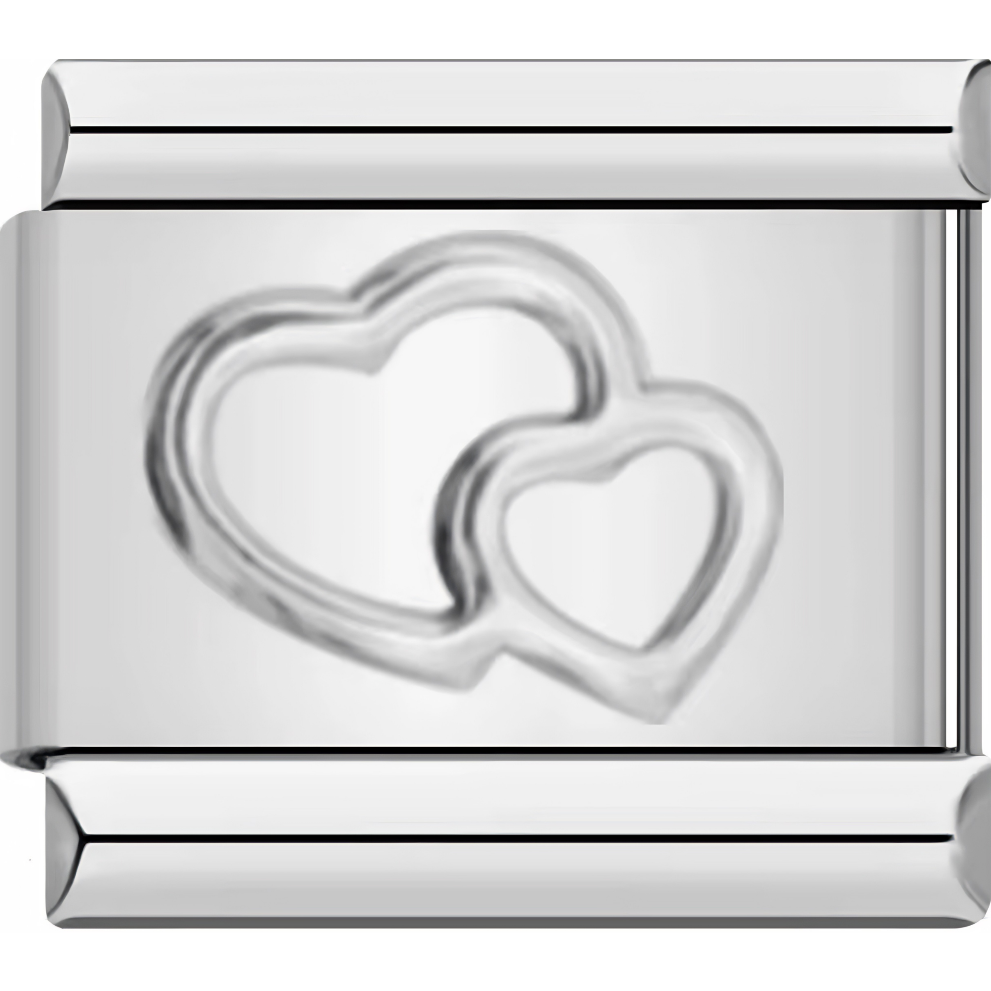 Double Outline Heart Charm