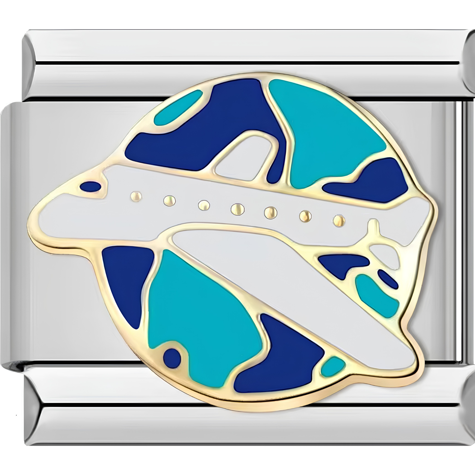 Globe & Plane Charm
