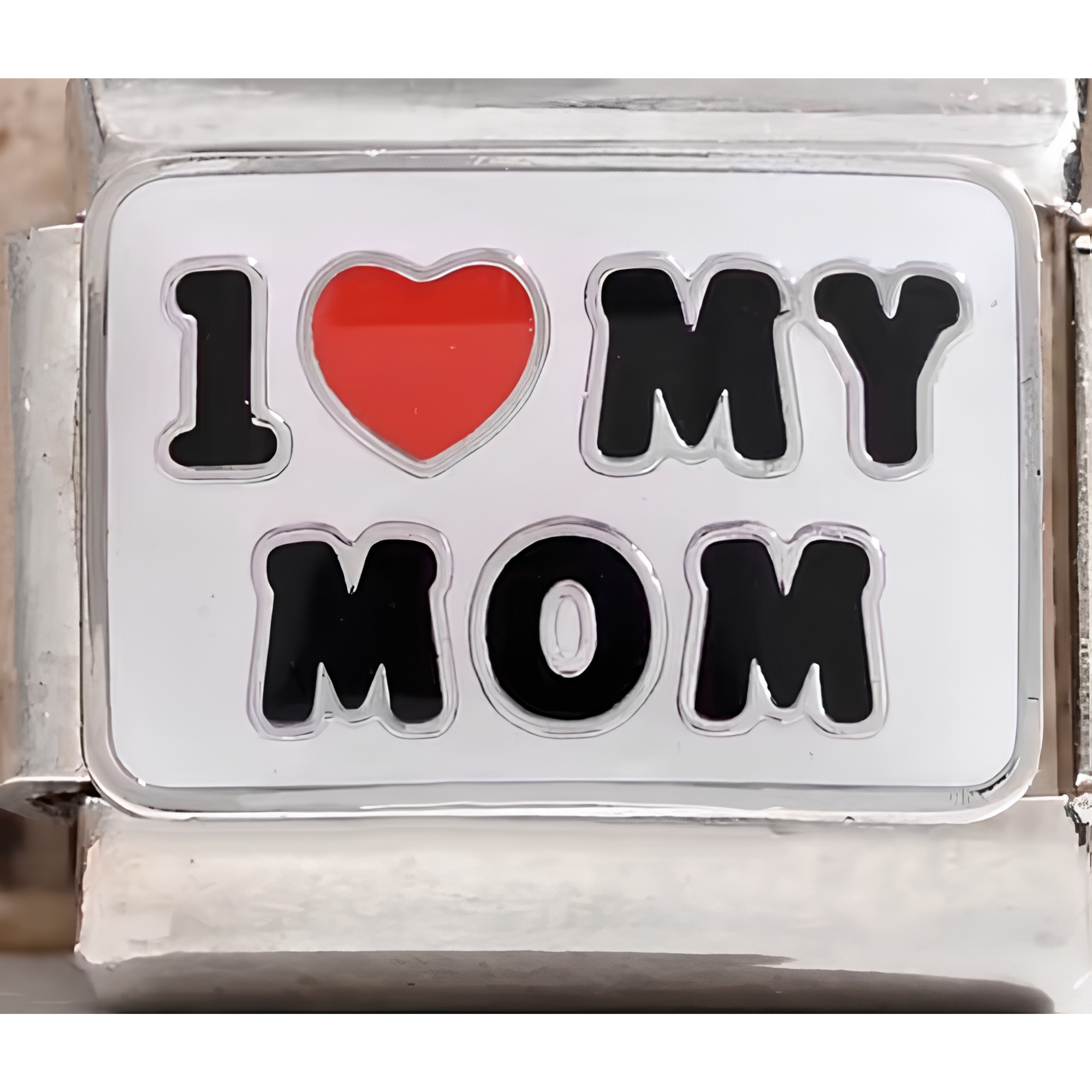 "I Love My Mom" Charm