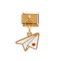 Paper Airplane Dangle Charm