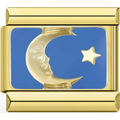Blue Moon & Star Charm