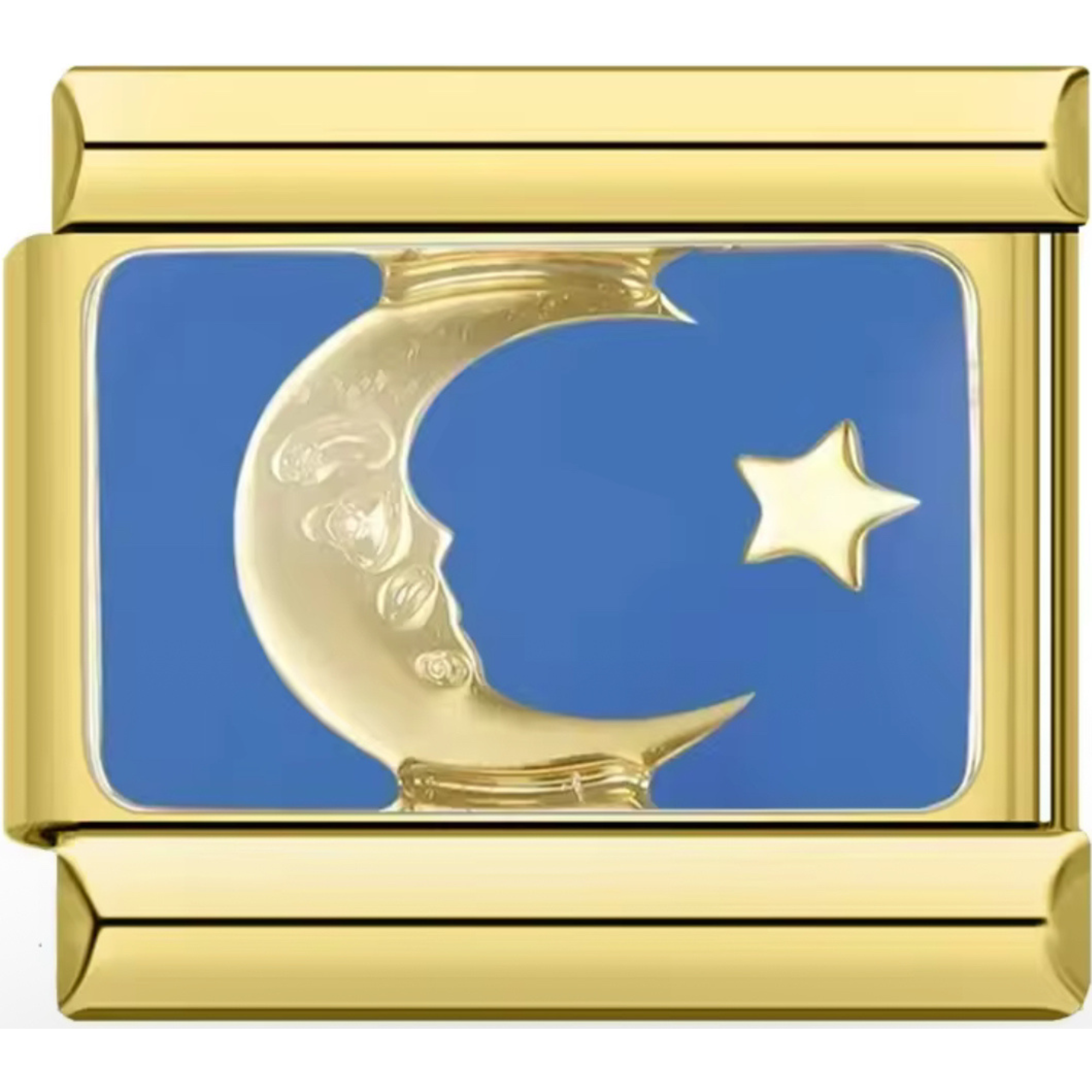 Blue Moon & Star Charm
