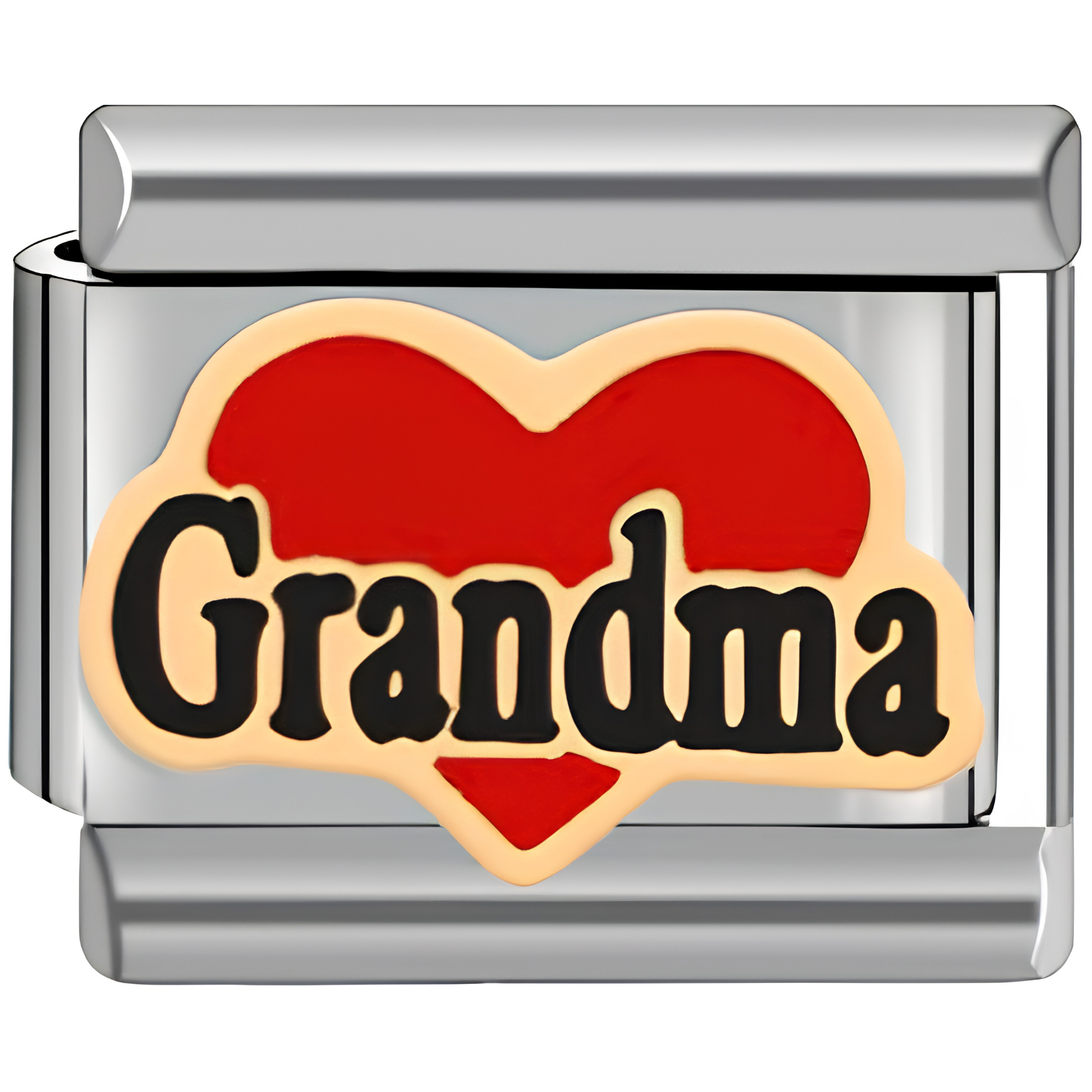"Grandma" Red Heart Charm
