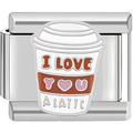 "I Love You a Latte" Charm