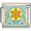 Blue Stained Glass Charm