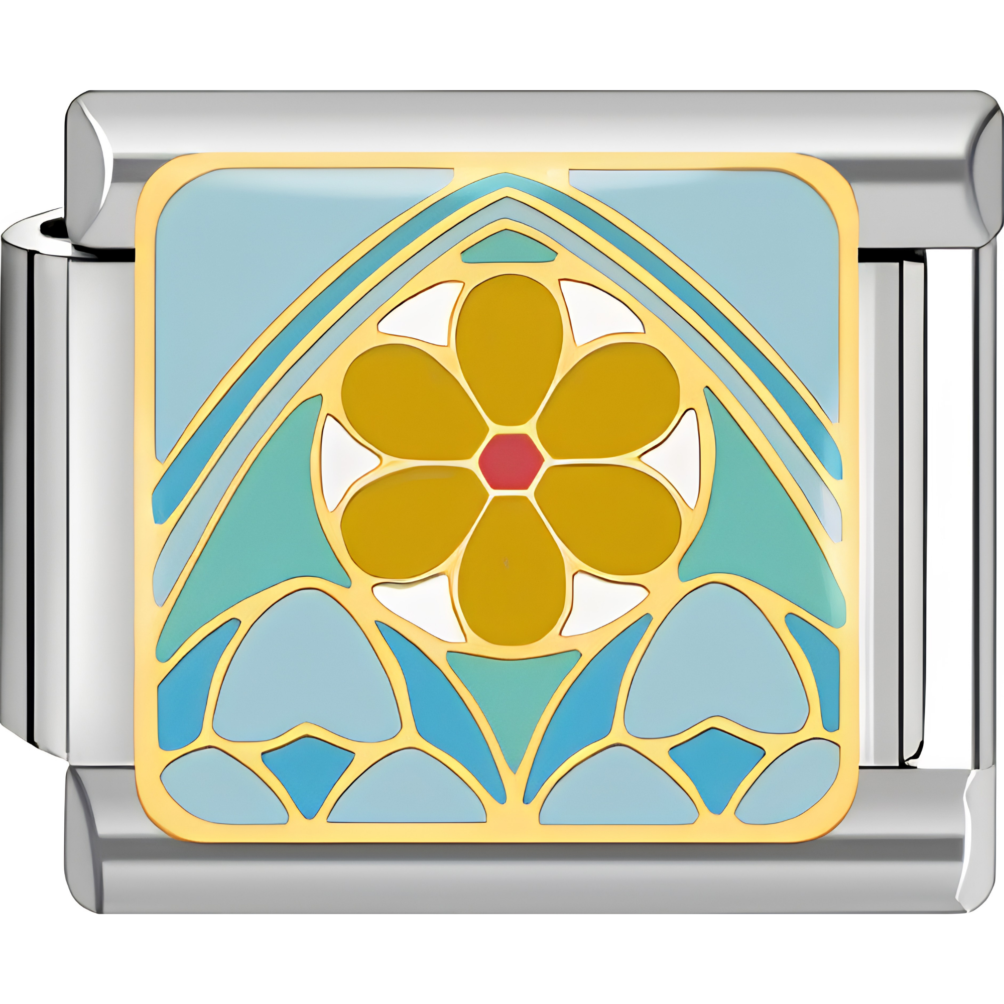 Blue Stained Glass Charm