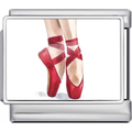Pink Ballet Shoe Charm