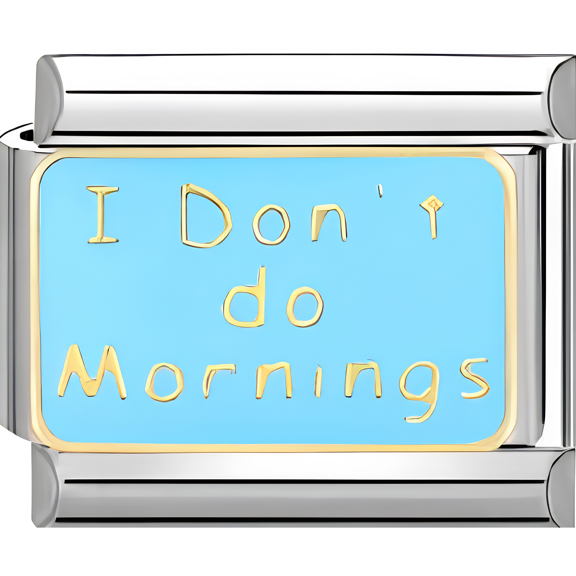 Blue "I Don't Do Mornings" Charms