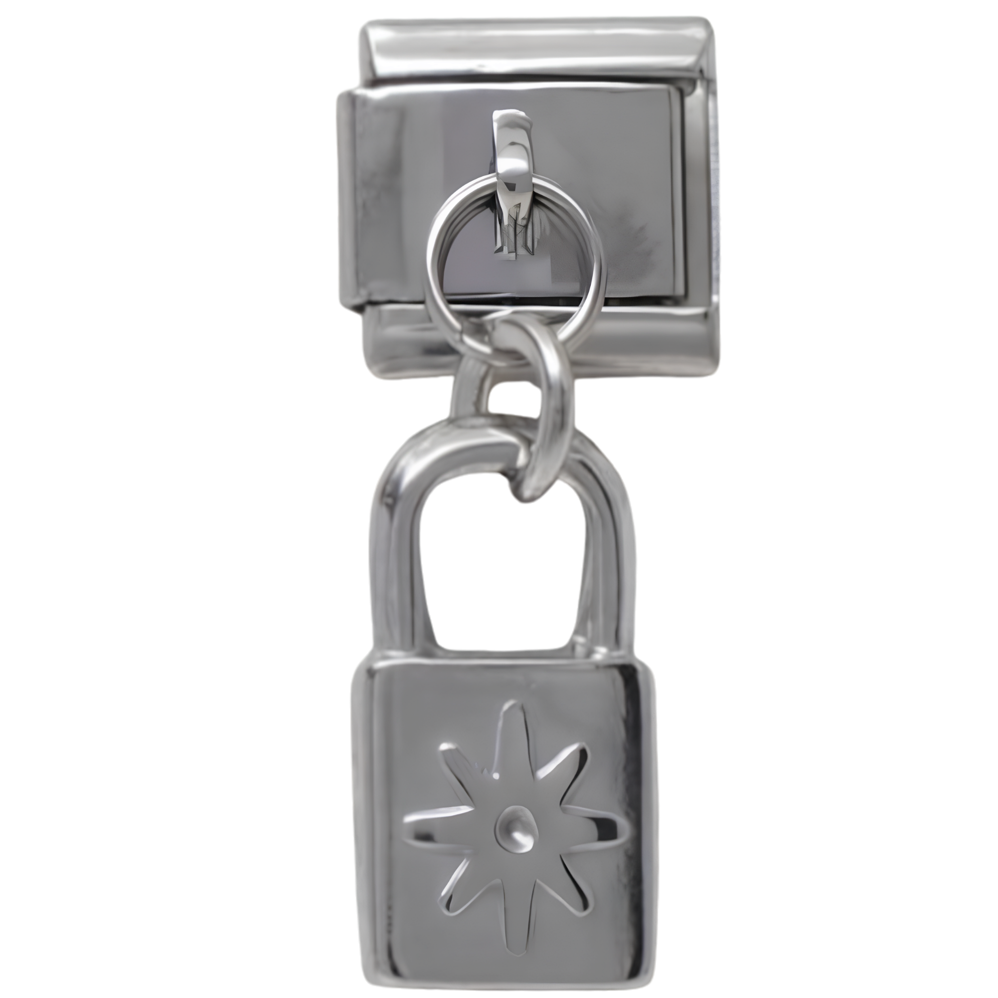 Flower Lock Dangle Charm